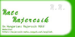 mate majercsik business card